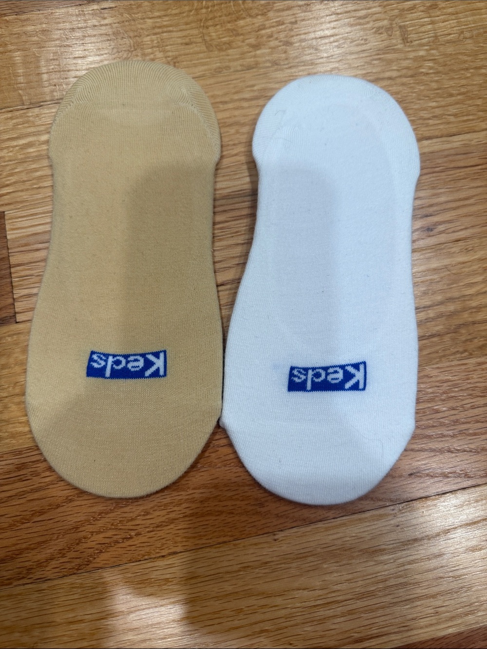 Keds No-Show Socks - White & Tan - Pack
